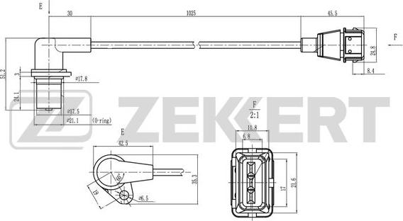 Zekkert SE-4071 - Датчик импульсов, коленвал autosila-amz.com