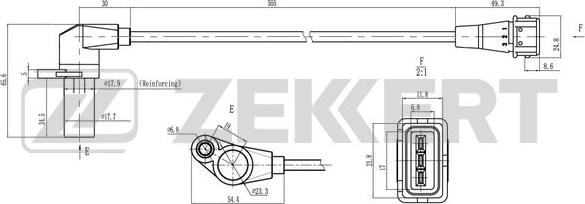 Zekkert SE-4078 - Датчик импульсов, коленвал autosila-amz.com