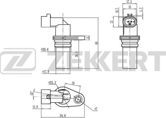 Zekkert SE-4109 - Датчик импульсов, коленвал autosila-amz.com