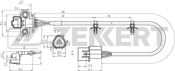 Zekkert SE-4108 - Датчик импульсов, коленвал autosila-amz.com