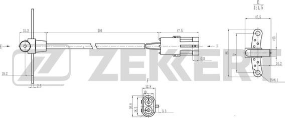 Zekkert SE-4112 - Датчик положения коленвала Renault Megane 96-, Clio 90-, Laguna 93- autosila-amz.com