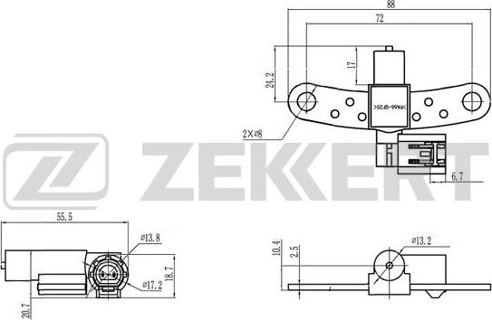 Zekkert SE-4122 - Датчик импульсов, коленвал autosila-amz.com