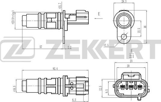 Zekkert SE-5048 - Датчик, положение распределительного вала autosila-amz.com