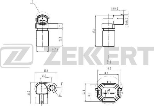 Zekkert SE-5054 - Датчик, положение распределительного вала autosila-amz.com