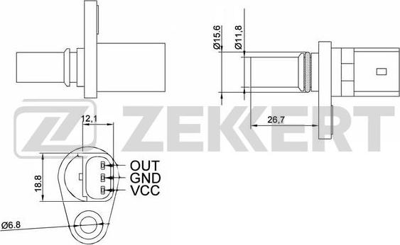Zekkert SE-5000 - Датчик, положение распределительного вала autosila-amz.com