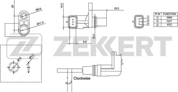 Zekkert SE-5001 - Датчик, положение распределительного вала autosila-amz.com