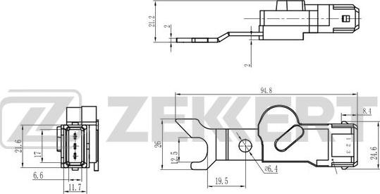 Zekkert SE-5015 - Датчик, положение распределительного вала autosila-amz.com