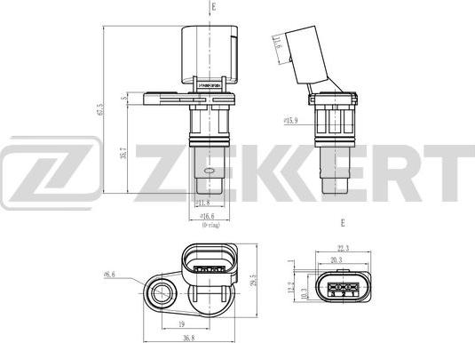 Zekkert SE-5033 - Датчик, положение распределительного вала autosila-amz.com