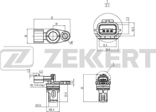 Zekkert SE-5020 - Датчик, положение распределительного вала autosila-amz.com