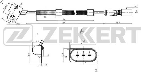 Zekkert SE-5028 - Датчик, положение распределительного вала autosila-amz.com