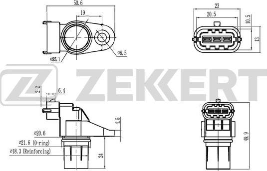 Zekkert SE-5023 - Датчик положения распредвала MB E-Class (207-212) 98-, C-Class (202-204) 97-, S-Class (220, 221) 99-, M-Class (163, 164) 99- autosila-amz.com