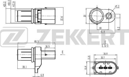 Zekkert SE-5027 - Датчик, положение распределительного вала autosila-amz.com