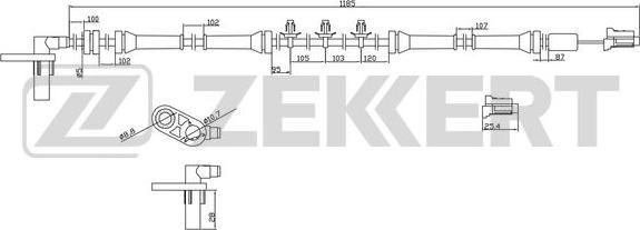 Zekkert SE-6044 - Датчик ABS, частота вращения колеса autosila-amz.com