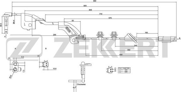 Zekkert SE-6042 - Датчик ABS, частота вращения колеса autosila-amz.com