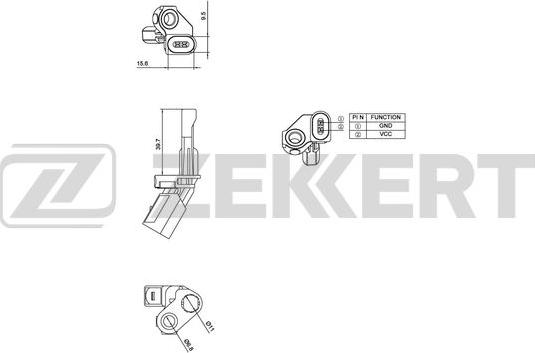 Zekkert SE-6029 - Датчик ABS, частота вращения колеса autosila-amz.com