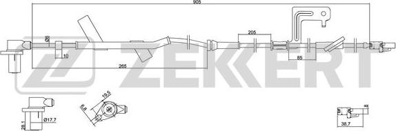 Zekkert SE-6076 - Датчик ABS, частота вращения колеса autosila-amz.com