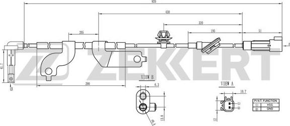 Zekkert SE-6163 - Датчик ABS, частота вращения колеса autosila-amz.com