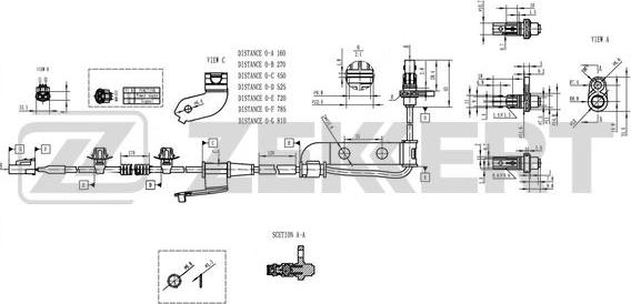 Zekkert SE-6106 - Датчик ABS, частота вращения колеса autosila-amz.com