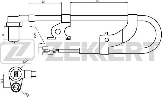 Zekkert SE-6126 - Датчик ABS, частота вращения колеса autosila-amz.com