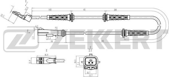 Zekkert SE-6179 - Датчик ABS, частота вращения колеса autosila-amz.com