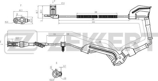 Zekkert SE-6202 - Датчик ABS, частота вращения колеса autosila-amz.com