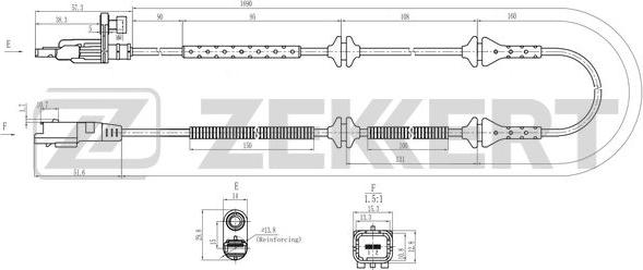 Zekkert SE-6218 - Датчик ABS, частота вращения колеса autosila-amz.com