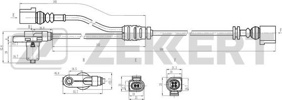 Zekkert SE-6239 - Датчик ABS, частота вращения колеса autosila-amz.com