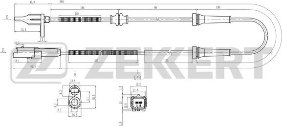 Zekkert SE-6231 - Датчик ABS, частота вращения колеса autosila-amz.com