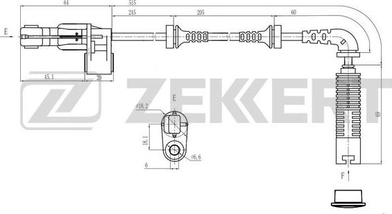 Zekkert SE-6232 - Датчик ABS, частота вращения колеса autosila-amz.com