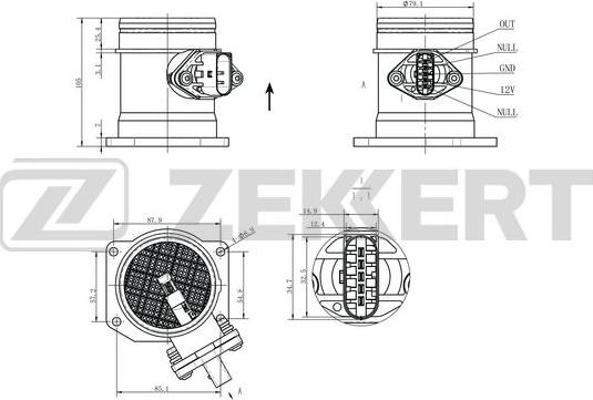 Zekkert SE-1099 - Датчик, давление во впускной трубе autosila-amz.com