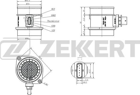 Zekkert SE-1094 - Датчик, давление во впускной трубе autosila-amz.com