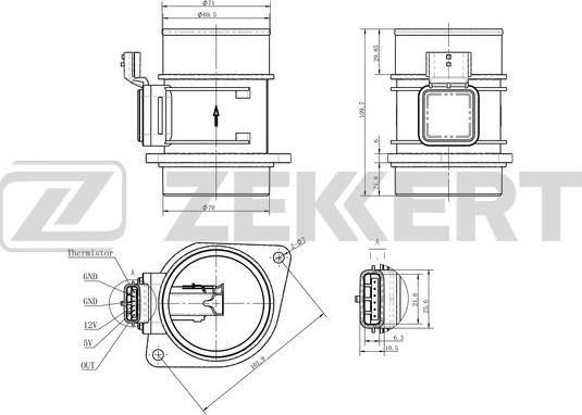 Zekkert SE-1092 - Датчик, давление во впускной трубе autosila-amz.com