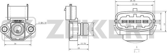 Zekkert SE-1056 - Датчик, давление во впускной трубе autosila-amz.com