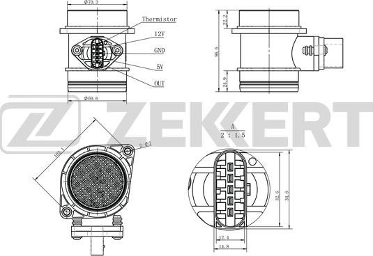 Zekkert SE-1061 - Датчик, давление во впускной трубе autosila-amz.com