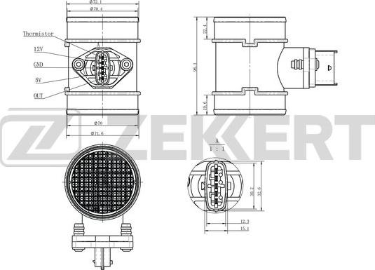 Zekkert SE-1068 - Датчик, давление во впускной трубе autosila-amz.com