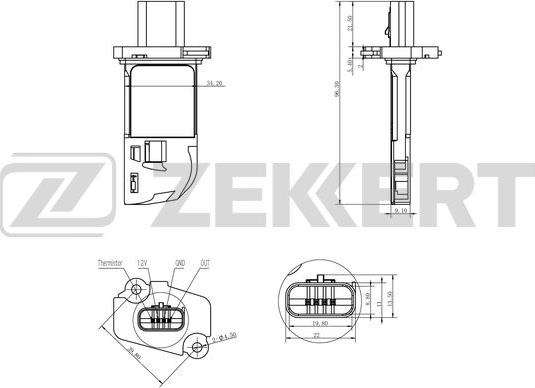 Zekkert SE-1009 - Датчик потока, массы воздуха autosila-amz.com