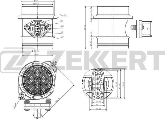 Zekkert SE-1003 - Датчик потока, массы воздуха autosila-amz.com