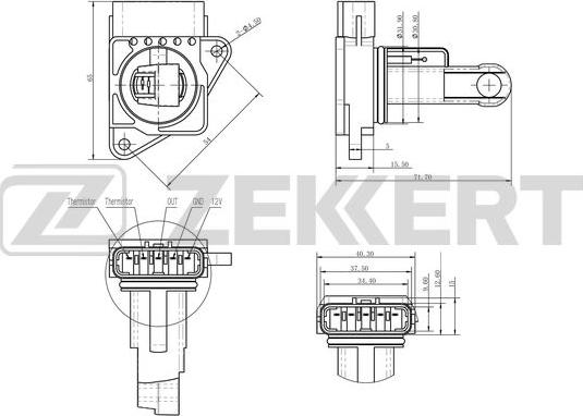 Zekkert SE-1007 - Датчик потока, массы воздуха autosila-amz.com