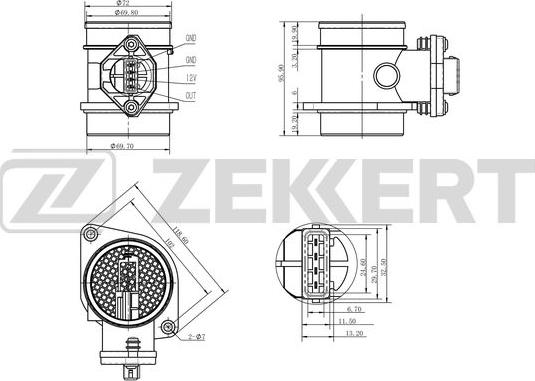Zekkert SE-1014 - Датчик потока, массы воздуха autosila-amz.com