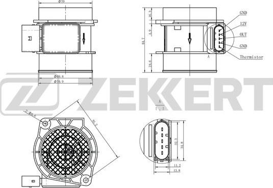 Zekkert SE-1089 - Датчик, давление во впускной трубе autosila-amz.com