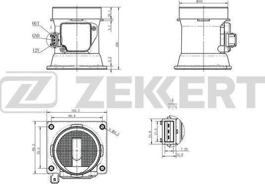 Zekkert SE-1082 - Датчик, давление во впускной трубе autosila-amz.com