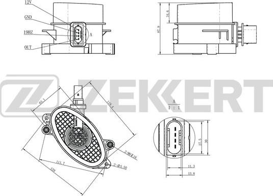 Zekkert SE-1087 - Датчик, давление во впускной трубе autosila-amz.com
