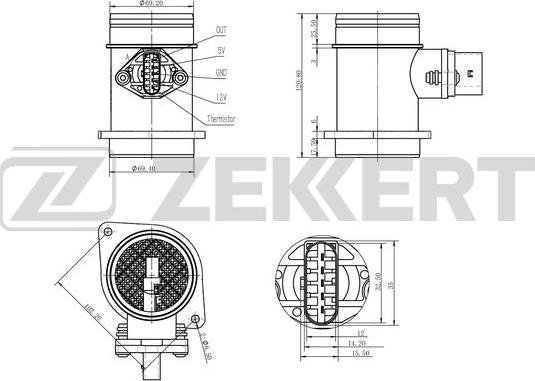 Zekkert SE-1024 - Датчик потока, массы воздуха autosila-amz.com