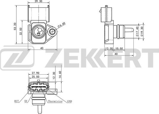 Zekkert SE-1027 - Датчик, давление во впускной трубе autosila-amz.com