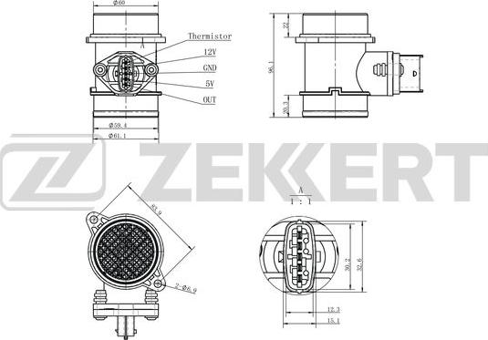 Zekkert SE-1075 - Датчик, давление во впускной трубе autosila-amz.com