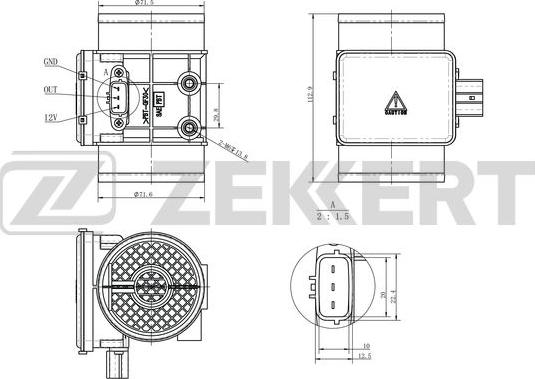Zekkert SE-1078 - Датчик, давление во впускной трубе autosila-amz.com