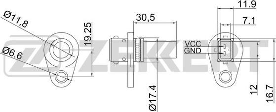 Zekkert SE-8500 - Датчик скорости, спидометр autosila-amz.com