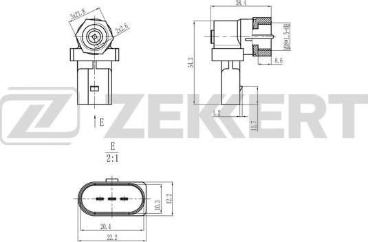 Zekkert SE-8508 - Датчик скорости, спидометр autosila-amz.com