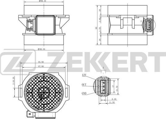 Zekkert SE-2001 - Датчик потока, массы воздуха autosila-amz.com