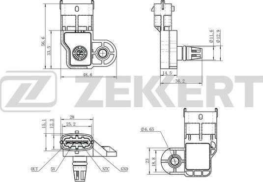 Zekkert SE-2024 - Датчик потока, массы воздуха autosila-amz.com